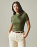 Women's Luxe Rib Crew Tee - Fern